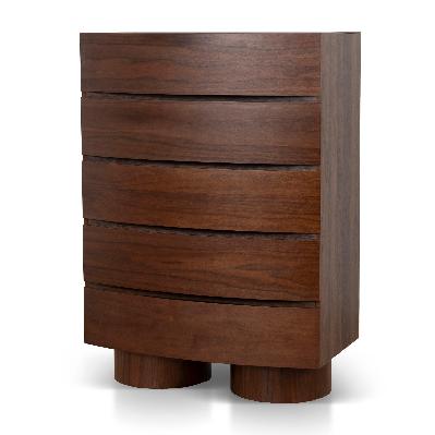 dorit tallboy drawer chest - walnut