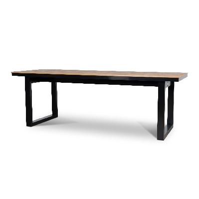 monderra 2.3m black outdoor dining table - natural