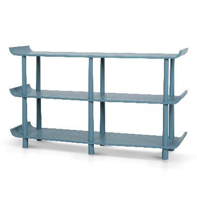 payton wooden shelving unit - light blue