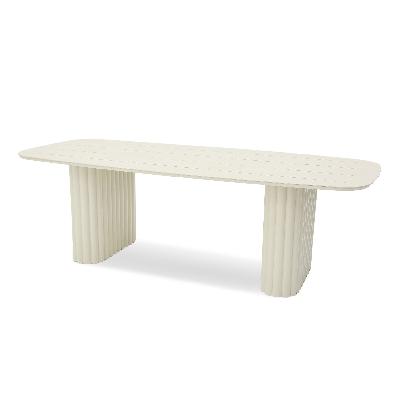 belvano 2.4m outdoor dining table - cream white