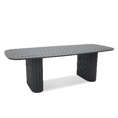 belvano 2.4m outdoor dining table - sand dark grey