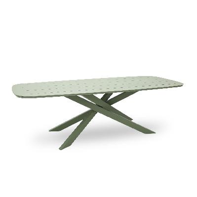 marova 2.4m outdoor dining table - sand green