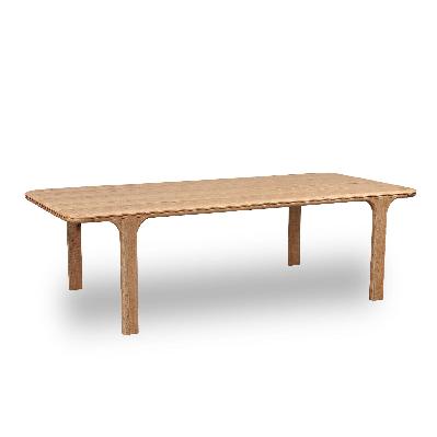almero 2.4m messmate dining table - natural