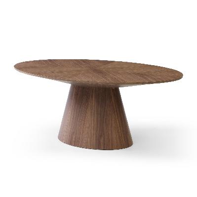 vallombre 1.83m oval dining table - walnut