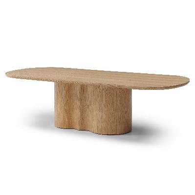 valcen 2.69m oval dining table - ash natural
