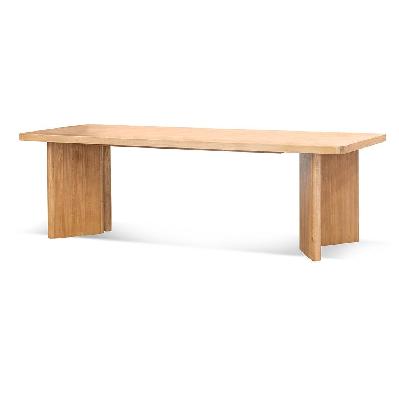 munoz 3m elm dining table - natural