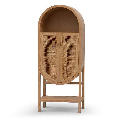 mcconnell 65.5cm rattan door cabinet - natural 