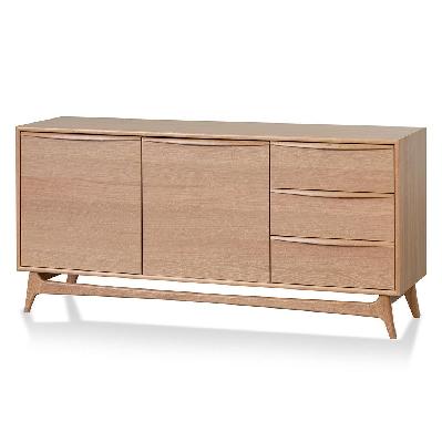 brendon 1.6m sideboard unit with drawers - natural oak 