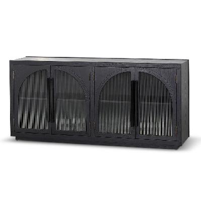 charles 1.78m sideboard unit - full black 
