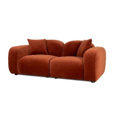 soma 2 seater sofa - umber orange