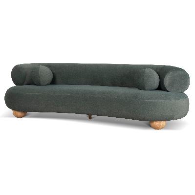 nimbus 3 seater sofa - burnt green