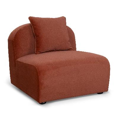 soma additional armless for 4 seater sofa - umber orange