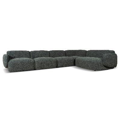 gosling right chaise modular sofa - moss green