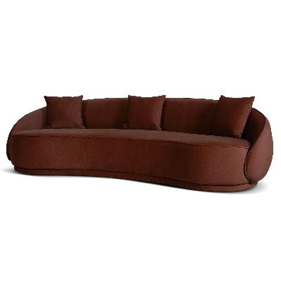 jake 4 seater fabric sofa - red bronze