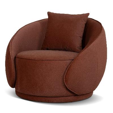 jake fabric armchair - red bronze