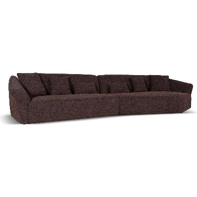 orlan left open modular sofa - moss brown