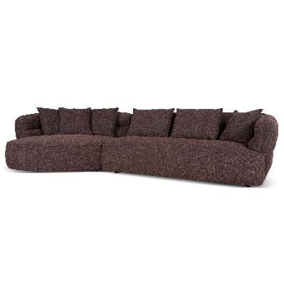 rowe left chaise sofa - moss brown