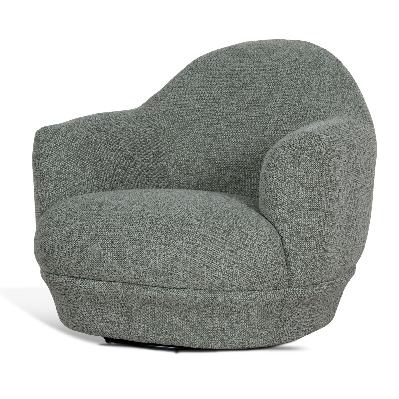 esmora swivel armchair - coral light green