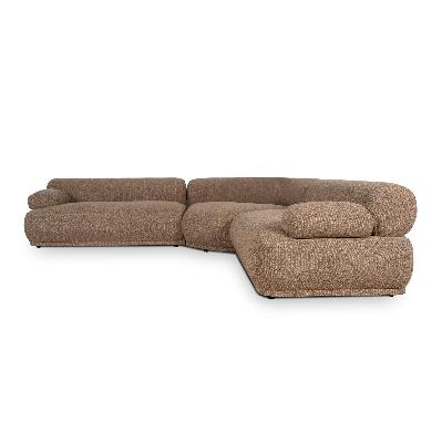 solara modular corner sofa - almond brown