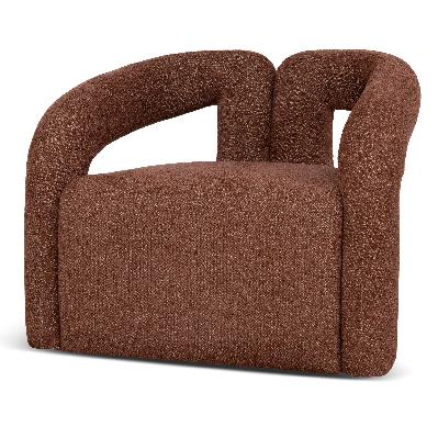 barta fabric armchair - warm brown