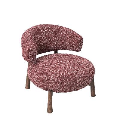 eliska fabric lounge chair - autumn red