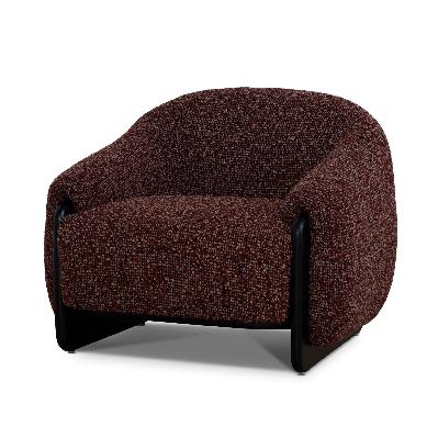 noira armchair - burgundy fleck