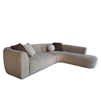 cavallo 4 seater right chaise sofa - lila beige