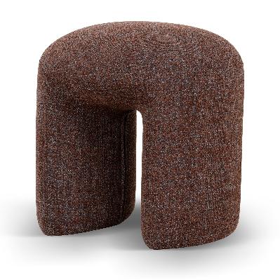 everet round ottoman - moss brown