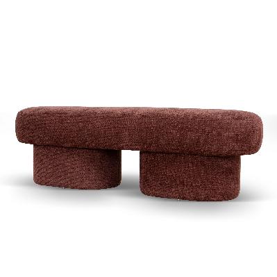 kopitar 1.5m long ottoman bench - lila burgundy