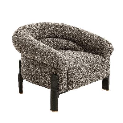 mirevane black armchair - shadow grey