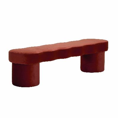 avalin 1.6m ottoman bench - red bronze
