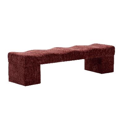 rivaro 1.8m ottoman bench - lila burgundy