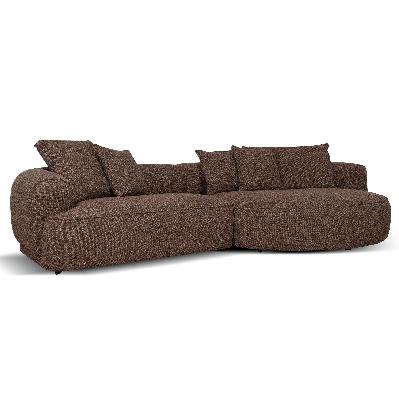 carina right chaise sofa - verona cinnamon weave