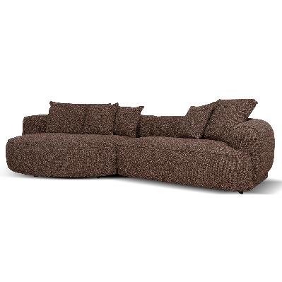 carina left chaise sofa - verona cinnamon weave