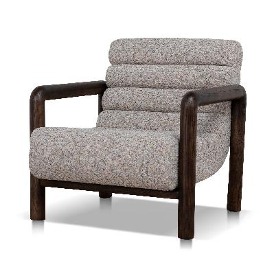 doretta fabric lounge chair - multi tone neutral