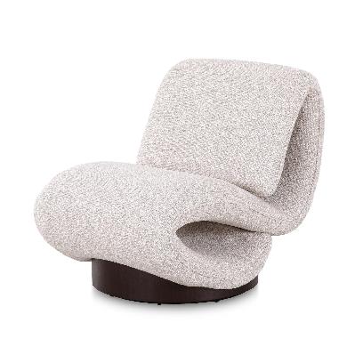 rocco swivel lounge chair - verona ivory