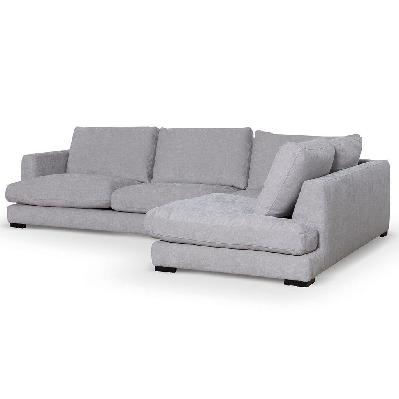 lucinda 4 seater fabric right chaise sofa - oyster beige 