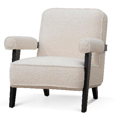 latasha armchair - ivory white sherpa 
