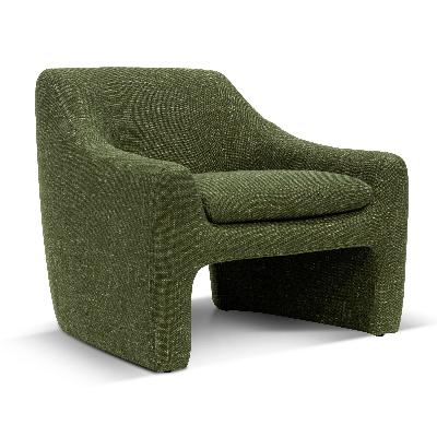 rubin fabric armchair - khaki green 