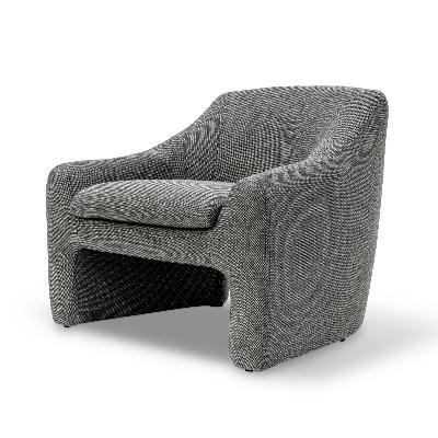 rubin fabric armchair - graphite grey 