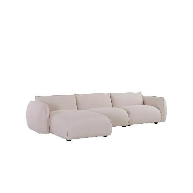 ferrell 3 seater left chaise sofa - beige