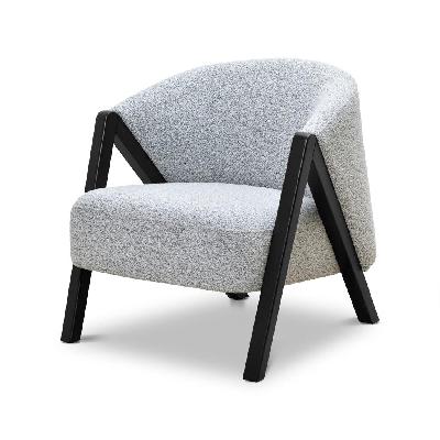freddie fabric armchair - light grey fleck