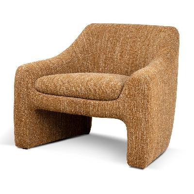 rubin fabric armchair - ginger brown