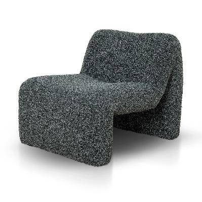 saini fabric lounge chair- green boucle