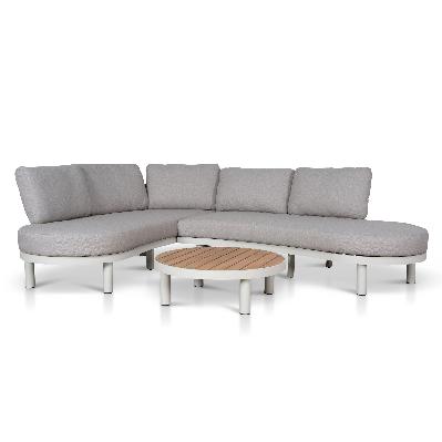 olivan 2pcs outdoor corner lounge set - light brown