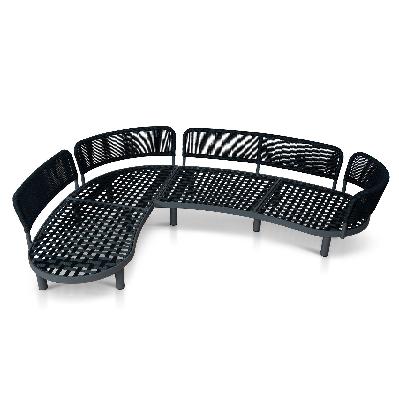 norali outdoor corner sofa - royal dark grey