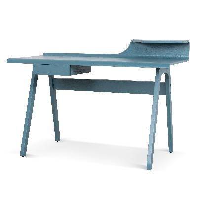 ruban wooden home office desk - light blue