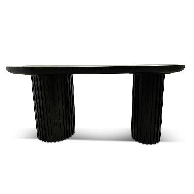 marty 1.7m office desk - black oak