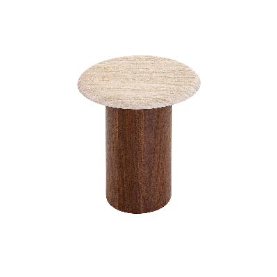 imperial walnut side table - beige