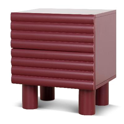 vasuda 48cm bedside table - red